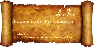 Ludmerszki Konstancia névjegykártya